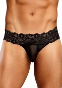 Male Power Scandal-Lace Stringi męskie z koronką L/XL czarne