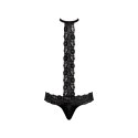 Male Power Scandal-Lace Stringi z ozdobnym chokerem L/XL koronka