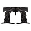Male Power Scandal-Lace Stringi z ozdobnymi pasami L/XL czarne