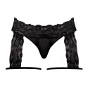 Male Power Scandal-Lace stringi z pasami ozdobnymi, koronka, rozmiar uniwersalny