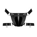 Male Power Scorpio Stringi z imitacji skory z regulacją i zamkiem