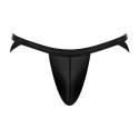 Male Power Strappy Ring Jock czarny elastyczny system paskow L/XL