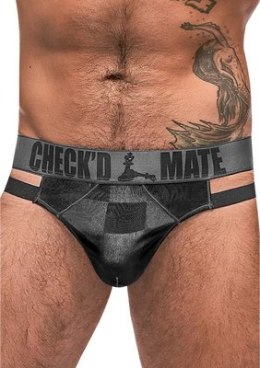 Male Power Stringi LXL Check'd Mate Szachownica z Wycięciami