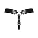 Male Power Taurus Leather Stringi regulowane z metalowymi pierścieniami
