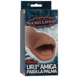 Doc Johnson Amiga Palma linia Noches Latinas - model usta, kolor karmelowy