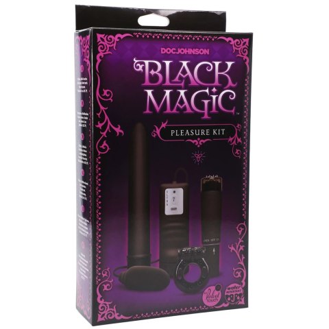Doc Johnson Black Magic Zestaw wielofunkcyjny z wibratorem i pierścieniem Doc Johnson Black Magic Zestaw wielofunkcyjny z wibratorem i pierścieniem