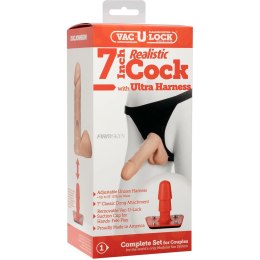 Doc Johnson Ultra Harness System z pasem i modelem 18 cm Vac-U-Lock