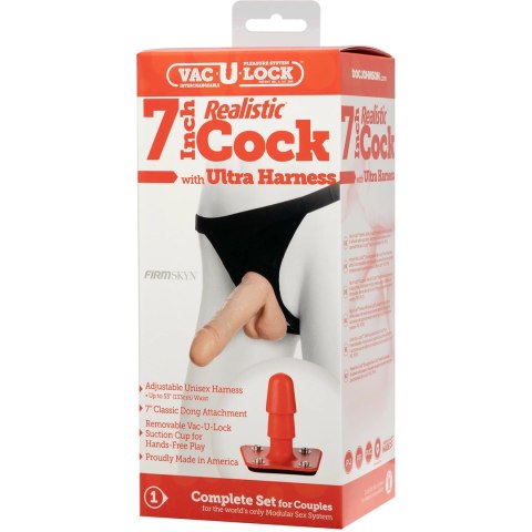 Doc Johnson Ultra Harness System z pasem i modelem 18 cm Vac-U-Lock Doc Johnson Ultra Harness System z pasem i modelem 18 cm Vac-U-Lock