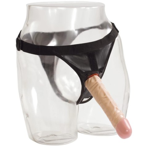 Doc Johnson Ultra Harness zestaw z uprzężą i akcesorium 20 cm czarny Doc Johnson Ultra Harness zestaw z uprzężą i akcesorium 20 cm czarny