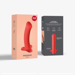 Fun Factory Magnum 18,3 cm Czerwony - silikonowy model z przyssawką