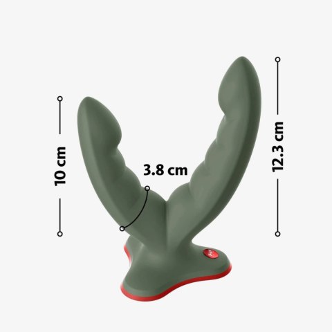 Fun Factory Ryde Podwojny Model Intymny z Podstawką Oliwkowy 12,3 cm Fun Factory Ryde Podwojny Model Intymny z Podstawką Oliwkowy 12,3 cm