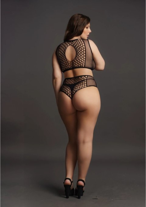 Le Desir Komplet Top i Figi Plus Size kabaretka XL-4XL czarny Le Desir Komplet Top i Figi Plus Size kabaretka XL-4XL czarny