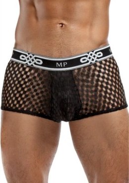 Male Power Mini szorty Peep Show czarne z pluszowym paskiem M