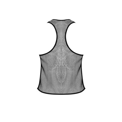 Male Power Stretch Net Tank top siateczkowy z wycięciem, czarny Male Power Stretch Net Tank top siateczkowy z wycięciem, czarny