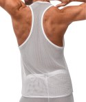 Male Power Stretch Net tank top siateczkowy czarny, wycięcie na plecach