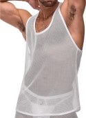 Male Power Stretch Net tank top siateczkowy czarny, wycięcie na plecach