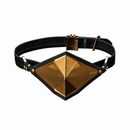 LOCKINK Zestaw Gold - Regulowany pasek z kulką silikonową, skora i metal