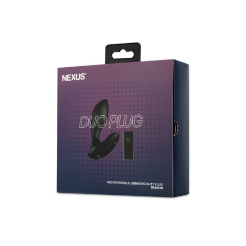 Nexus Duo Plug czarny - silikonowy model wibrujący z pilotem bezprzewodowym Nexus Duo Plug czarny - silikonowy model wibrujący z pilotem bezprzewodowym