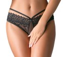 Obsessive Donarella figi z wycięciem czarne XL/2XL haftowane