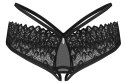 Obsessive Donarella figi z wycięciem czarne XL/2XL haftowane