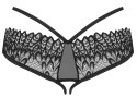 Obsessive Donarella figi z wycięciem czarne XL/2XL haftowane