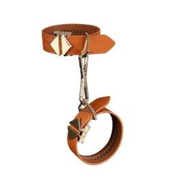 LOCKINK Zestaw skorzanych kajdanek regulowanych - luksusowa skora, 34 cm