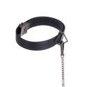 Lockink Zestaw obroża regulowana ze smyczą czarna 80cm