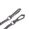Lockink Zestaw obroża regulowana ze smyczą czarna 80cm
