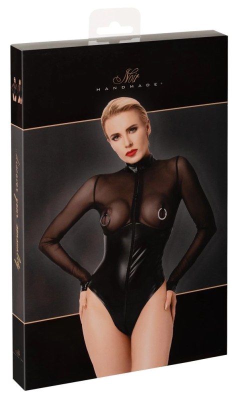 Noir Body XL Matowe i Siateczkowe z Dekoracyjnymi Pierścieniami Noir Body XL Matowe i Siateczkowe z Dekoracyjnymi Pierścieniami