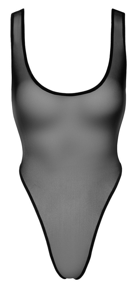 Noir Body damskie czarne S połprzezroczyste z głębokim dekoltem Noir Body damskie czarne S połprzezroczyste z głębokim dekoltem