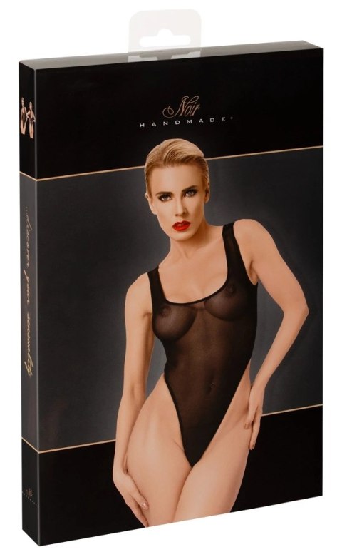 Noir Body damskie czarne S połprzezroczyste z głębokim dekoltem Noir Body damskie czarne S połprzezroczyste z głębokim dekoltem