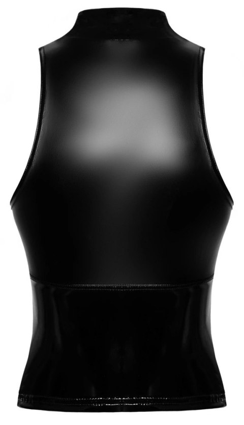 Noir Handmade Top Bez Rękawow Czarny XL z Zamkiem i Kołnierzykiem Noir Handmade Top Bez Rękawow Czarny XL z Zamkiem i Kołnierzykiem