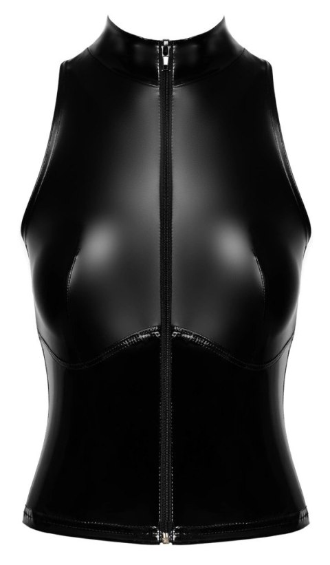 Noir Handmade Top Czarny M - Powerwetlook, Winyl, Zamek Przod Noir Handmade Top Czarny M - Powerwetlook, Winyl, Zamek Przod