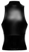 Noir Handmade Top Czarny M - Powerwetlook, Winyl, Zamek Przod