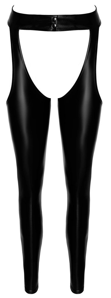 Noir Spodnie Czarne Powerwet XL Bez Szwu w Kroku, Dopasowane Noir Spodnie Czarne Powerwet XL Bez Szwu w Kroku, Dopasowane