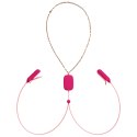 OhMiBod Sphinx Klipsy Wibracyjne Bluetooth, silikon, rożowe, aplikacja