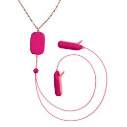 OhMiBod Sphinx Klipsy Wibracyjne Bluetooth, silikon, rożowe, aplikacja