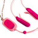 OhMiBod Sphinx Klipsy Wibracyjne Bluetooth, silikon, rożowe, aplikacja