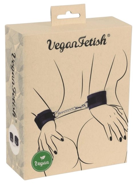 Vegan Fetish Kajdanki z Rzepami i Łańcuszkiem, Wegańskie, Regulowane Vegan Fetish Kajdanki z Rzepami i Łańcuszkiem, Wegańskie, Regulowane