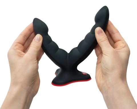 Fun Factory Ryde Black - Elastyczny model podwojny z przyssawką 12,3/10 cm Fun Factory Ryde Black - Elastyczny model podwojny z przyssawką 12,3/10 cm