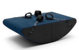 Liberator Scoop Rocker poduszka bujana z mankietami czarno-niebieska 104cm