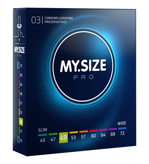 MY.SIZE PRO 49 mm 3 szt. lateks Vytex ultracienkie hypoalergiczne MY.SIZE PRO 49 mm 3 szt. lateks Vytex ultracienkie hypoalergiczne