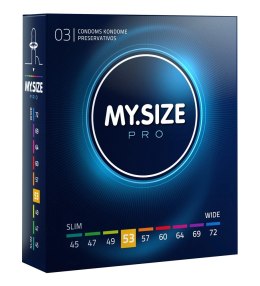MY.SIZE PRO 53 mm - Prezerwatywy Vytex, 3 sztuki, ultracienkie