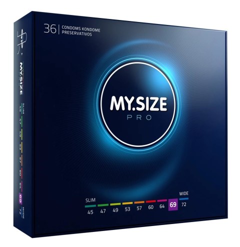 MY.SIZE PRO 69 mm 36 szt. - precyzyjne, ultracienkie, hypoalergiczne