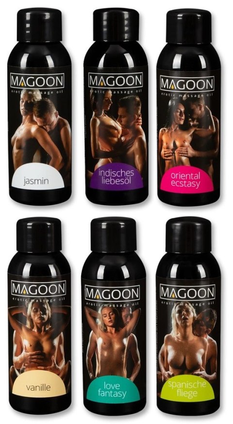 Magoon Zestaw Olejkow do Masażu 6x50ml Wanilia Jaśmin Orientalne Aromaty Magoon Zestaw Olejkow do Masażu 6x50ml Wanilia Jaśmin Orientalne Aromaty