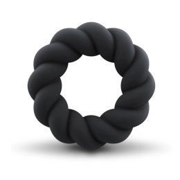Rocks-Off Twist Pierścień silikonowy czarny, anatomiczny, 59 mm