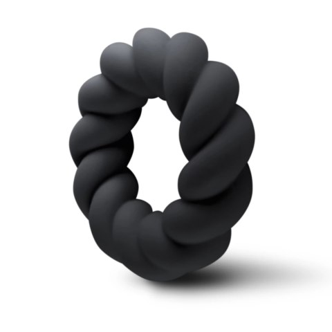 Rocks-Off Twist Pierścień silikonowy czarny, anatomiczny, 59 mm Rocks-Off Twist Pierścień silikonowy czarny, anatomiczny, 59 mm