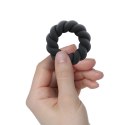Rocks-Off Twist Pierścień silikonowy czarny, anatomiczny, 59 mm