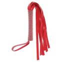 Sportsheets Sex & Mischief Amor Sparkle Flogger czerwony, vegan leather