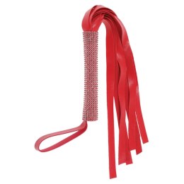 Sportsheets Sex & Mischief Amor Sparkle Flogger czerwony, vegan leather